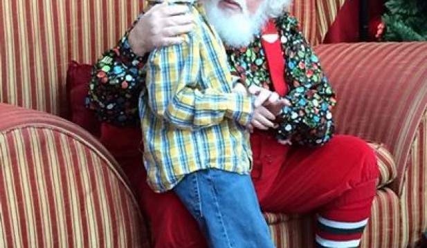 Landon Johnson and Santa Claus