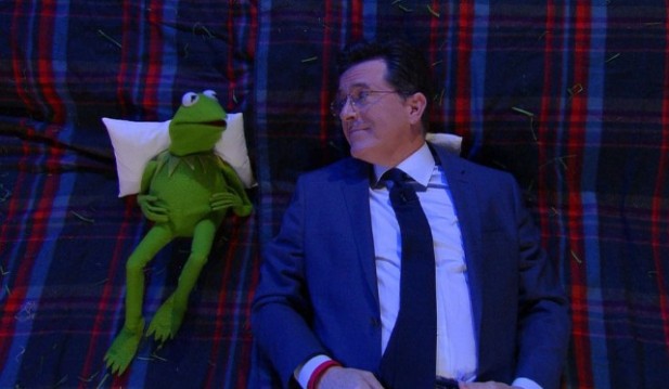 Kermit the Frog and Stephen Colbert