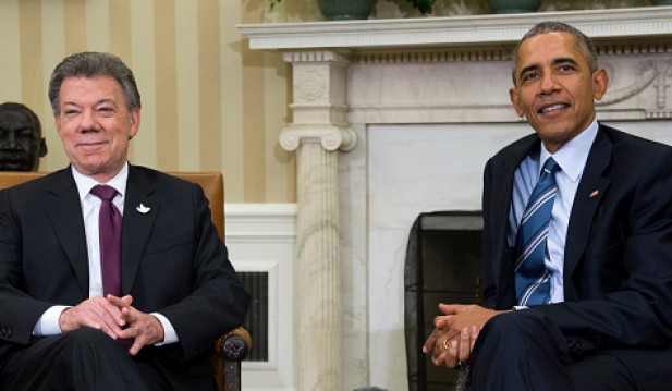 U.S. President Barack Obama Meets With Colombian President Juan Manuel Santos