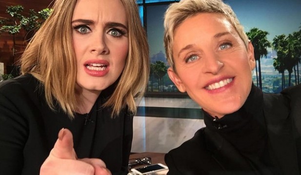 Adele and Ellen DeGeneres