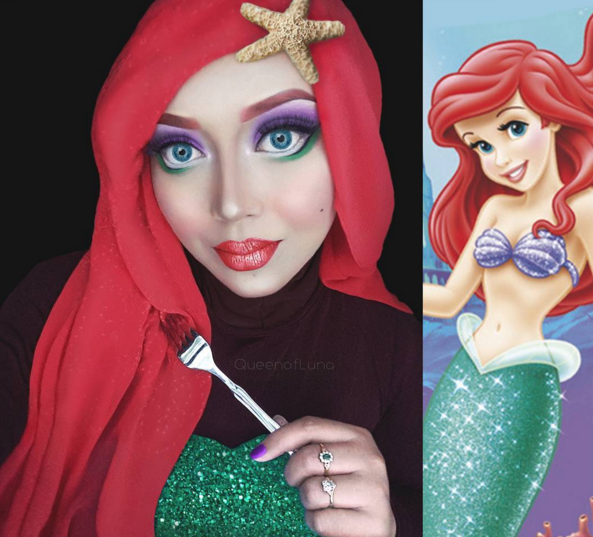 Disney Makeup Artist Uses Hijab To Transform Herself Into Disney Characters Photos Life 7716