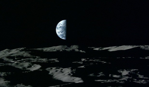 Japan’s Kaguya spacecraft captures creepy view of Earth over a shadowed moon