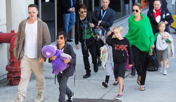 Brad Pitt reunites with his kids in a 90-minutes long, dramatic meeting