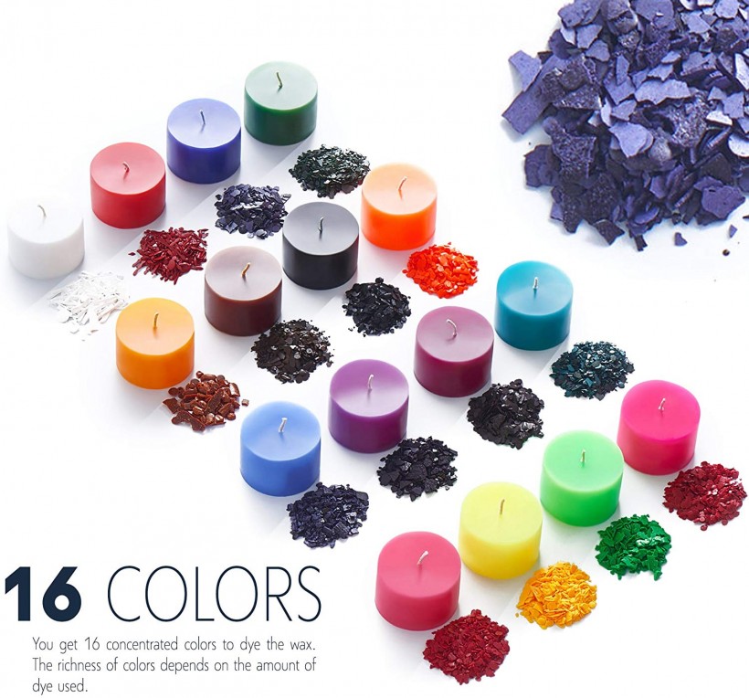 Wax Dye – DIY Candle Dye - Dye Flakes for Candle Making Supplies Kit 