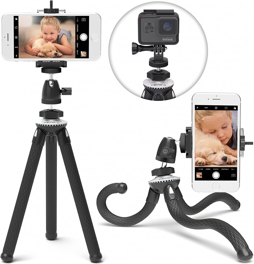  Roll over image to zoom in        Xenvo SquidGrip Flexible Cell Phone Tripod 