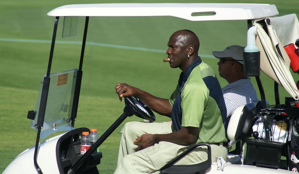 Jordan on a golf course in 2007