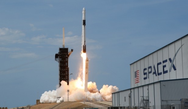 SpaceX launches a Falcon 9 spacecraft carrying two NASA astronauts
