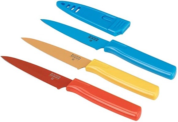 Kuhn Rikon Colori Set of Three Paring Knives