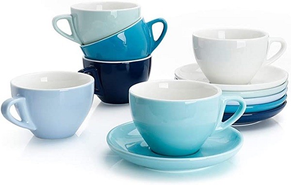 Sweese Porcelain Cappuccino Tea Cups