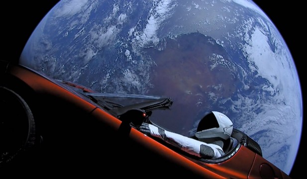 SpaceX Launches Tesla Roadster Into Space