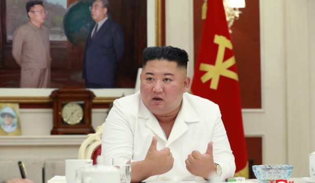 North Korean leader Kim Jong Un attends the fourth meeting of the Executive Policy Council of the Seventh Central Committee of the Workers' Party of Korea (WPK) in Pyongyang