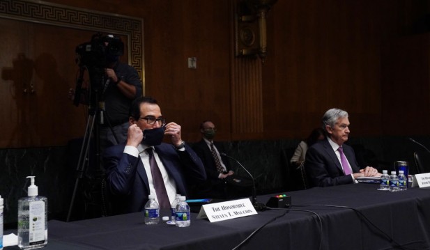 Treasury Secretary Mnuchin And Fed Chair Powell Testify On CARES Act Before Senate