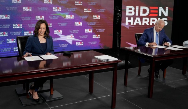 Presidential Candidate Joe Biden And Running Mate Kamala Harris Hold Campaign Event In Delaware