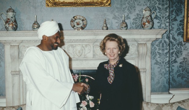 Margaret Thatcher And Sadiq al-Mahdi 