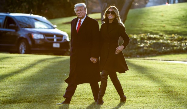 President Trump Departs White House For Holiday Break In Florida