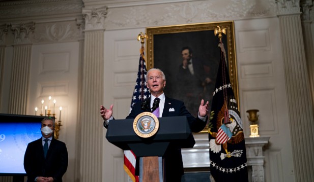 President Biden Discusses His Covid-19 Pandemic Plan At The White House