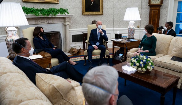 President Biden And VP Harris Meet With GOP Senators To Discuss American Rescue Plan