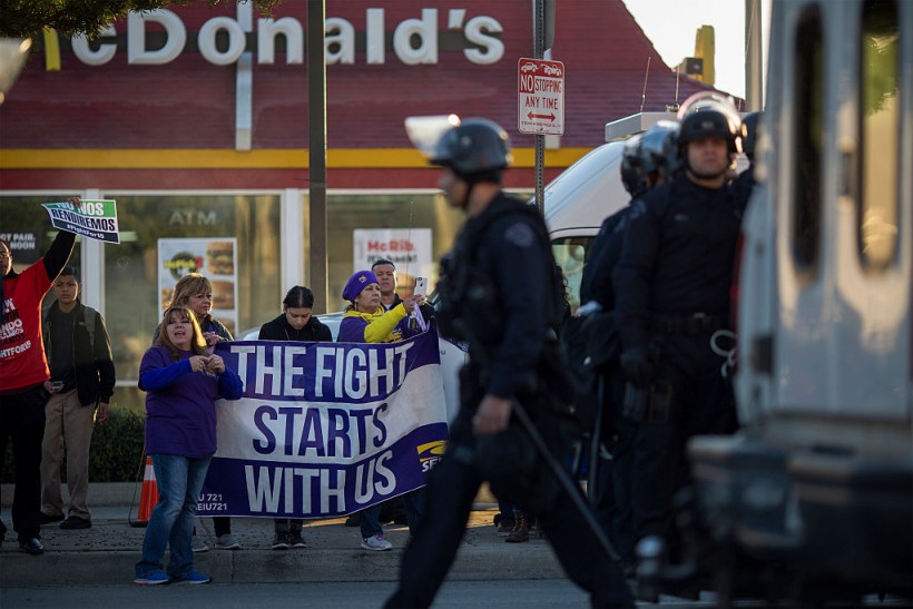 Workers Across The Country Demonstrate For Higher Minimum Wage