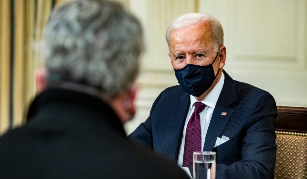 President Biden Participates In Roundtable Discussion On The American Rescue Plan