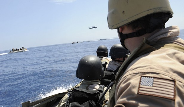 U.S. Navy Investigate Suspected Somali Pirate Skiff