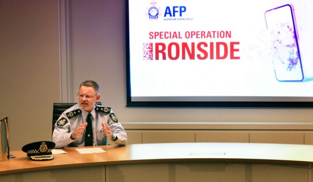 Prime Minister Scott Morrison Addresses Media Following Mass Raids Against Organised Crime Across Australia
