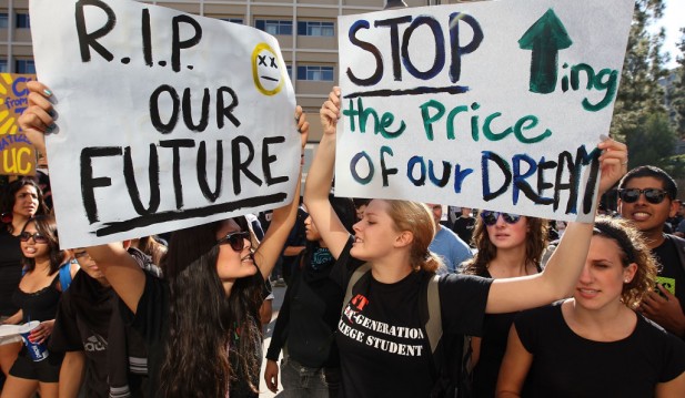 University Of California Students Protest 32 Percent Fee Hike