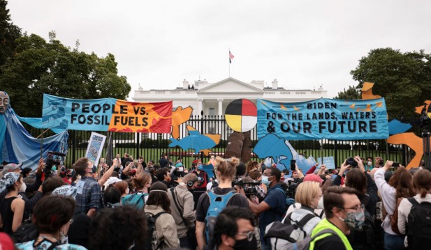 Environmental Activists March To White House On Indigenous Peoples' Day