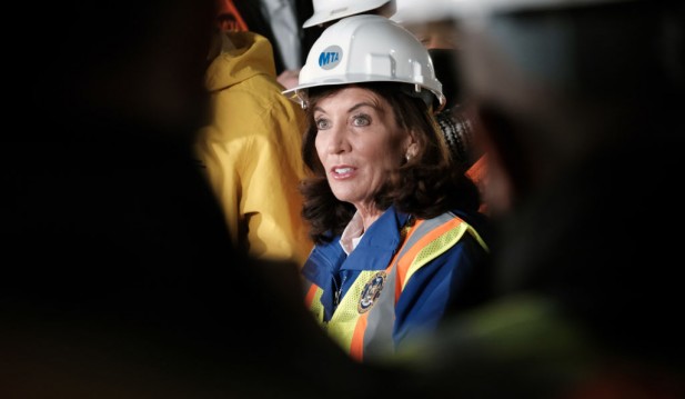 New York Governor Hochul Tours The Ongoing 2nd Avenue Subway Project In NYC