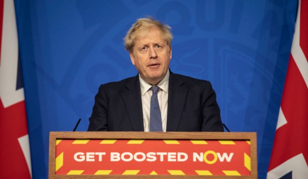 Boris Johnson Holds First Covid Conference Of 2022