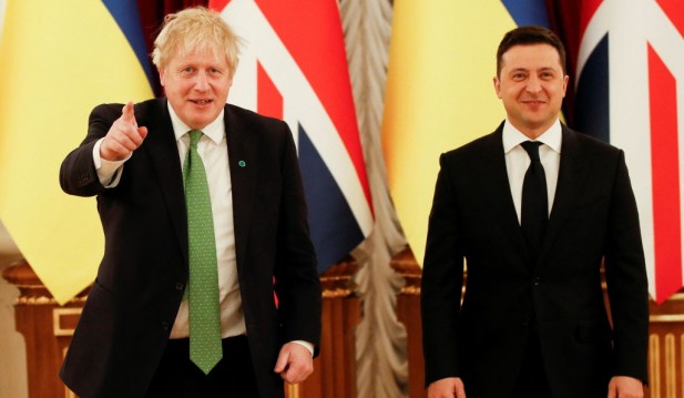 Johnson Meets With Zelensky in Kyiv, Pledges Support for Ukraine's Fight Against Russian Invasion