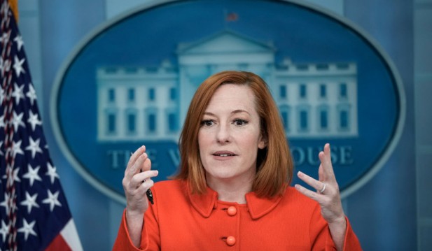 Jen Psaki Defends Kamala Harris for Ignoring Mask Rules, Claims VP Is Maskless in Senate Because of Her 