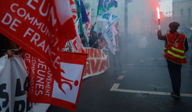 France May Day Protests: Police Fire Teargas Amid Clashes with Demonstrators