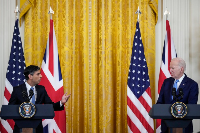 British PM Rishi Sunak visits White House to meet Biden