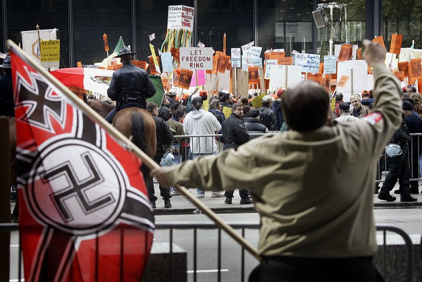 Florida Labor Day Sees Neo-Nazi Rally—Performing Nazi Salute, Parading Swastika Flags
