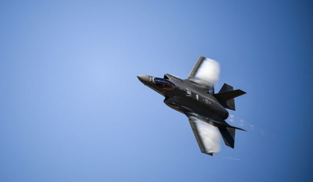 F-35 flying a demonstration mission in Greece
