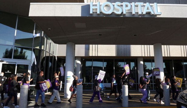 Kaiser Permanente Health Care Workers Go On Strike