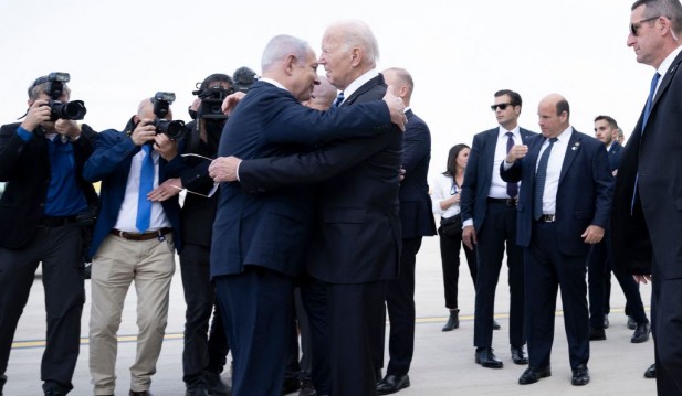 Biden Arrives in Israel, Tells PM Netanyahu Hospital Blast Done by 'Other Team'