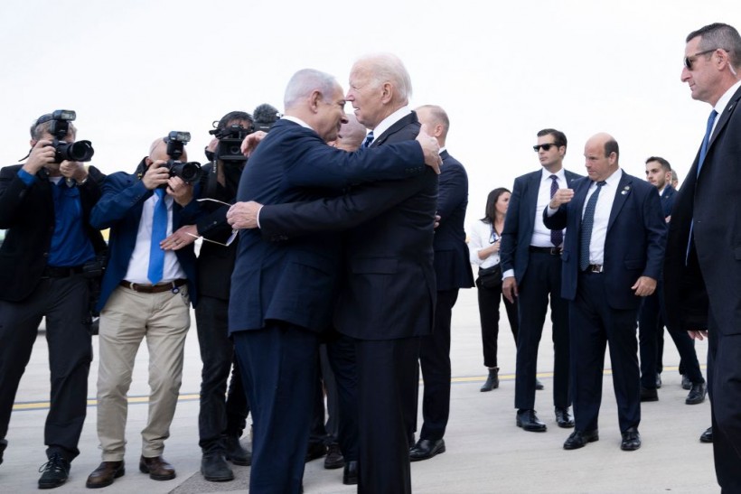 Biden Arrives in Israel, Tells PM Netanyahu Hospital Blast Done by 'Other Team'