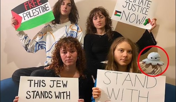 Greta Thunberg Slammed for Displaying Octopus Toy in Pro-Palestine Photo