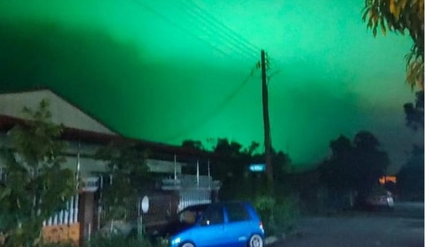 Green Lights Observed in Malaysia's Night Sky -- What Caused It?