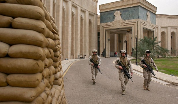 Marines Secure U.S. Embassy In Baghdad