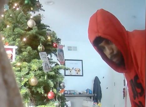 California: Grinch in Red Hoodie Steals Christmas Presents from Orange Co. Home