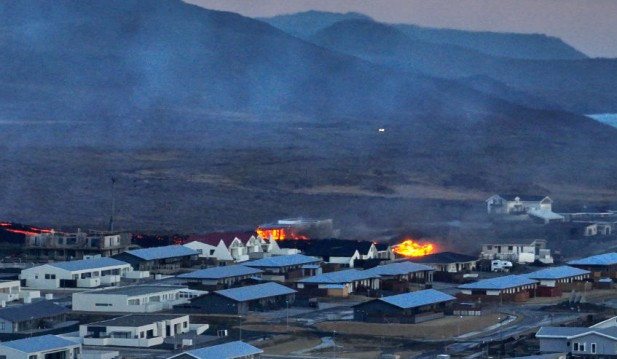 Iceland’s Grindavik Volcano Destroys Fishing Town After Renewed Eruption