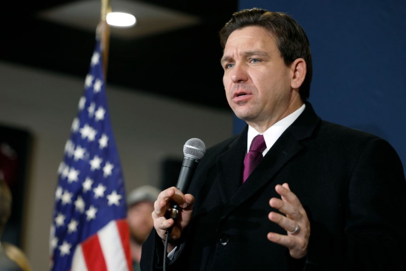 Ron DeSantis Campaigns For President In Iowa On Caucus Day