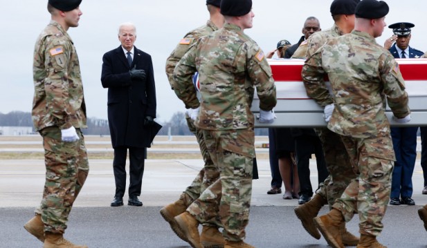 President Biden Attends Dignified Transfer For Soldiers Killed In Jordan Attack