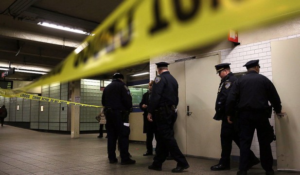 NYPD Officers in NYC Subway Station