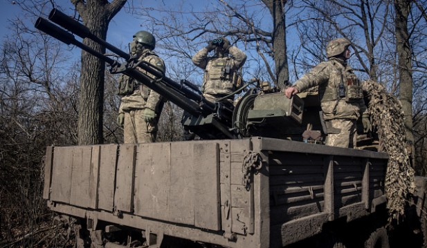 Anti-Air Units Work To Protect Ukrainian Frontline Positions