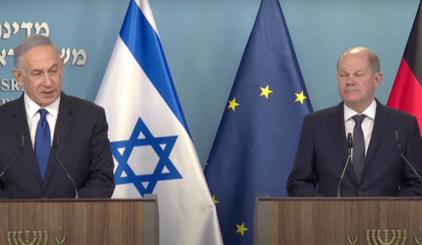 Prime Minister Benjamin Netanyahu and Chancellor Olaf Scholz