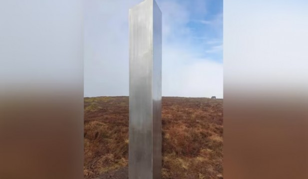 Runner Richard Haynes spotted a monolith atop a hill in Wales.