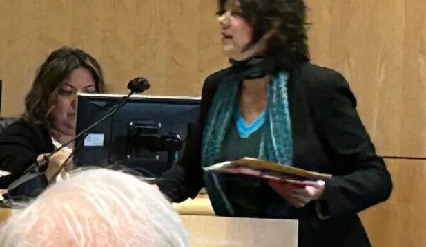 District 2 supervisor candidate Laura Hobbs addresses the board at the Feb. 27th meeting